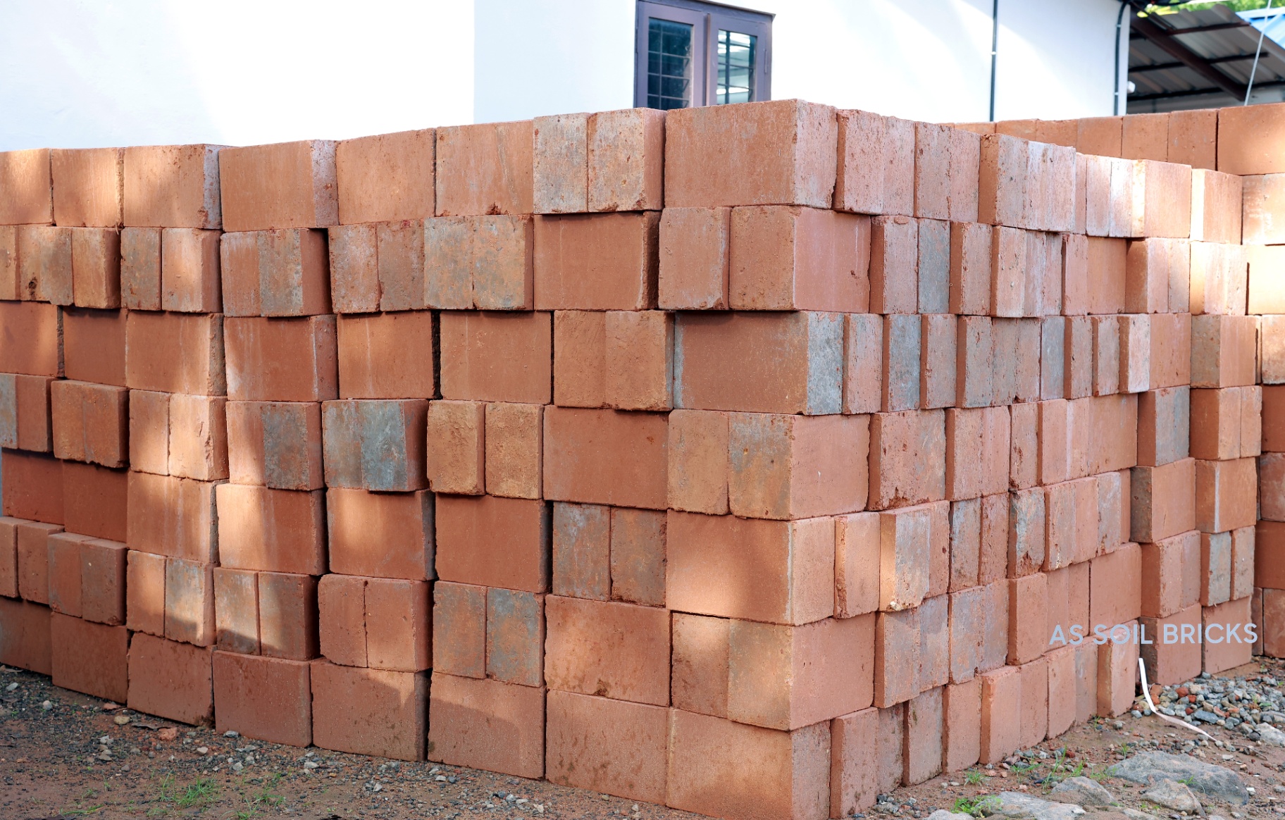 Finished bricks close up